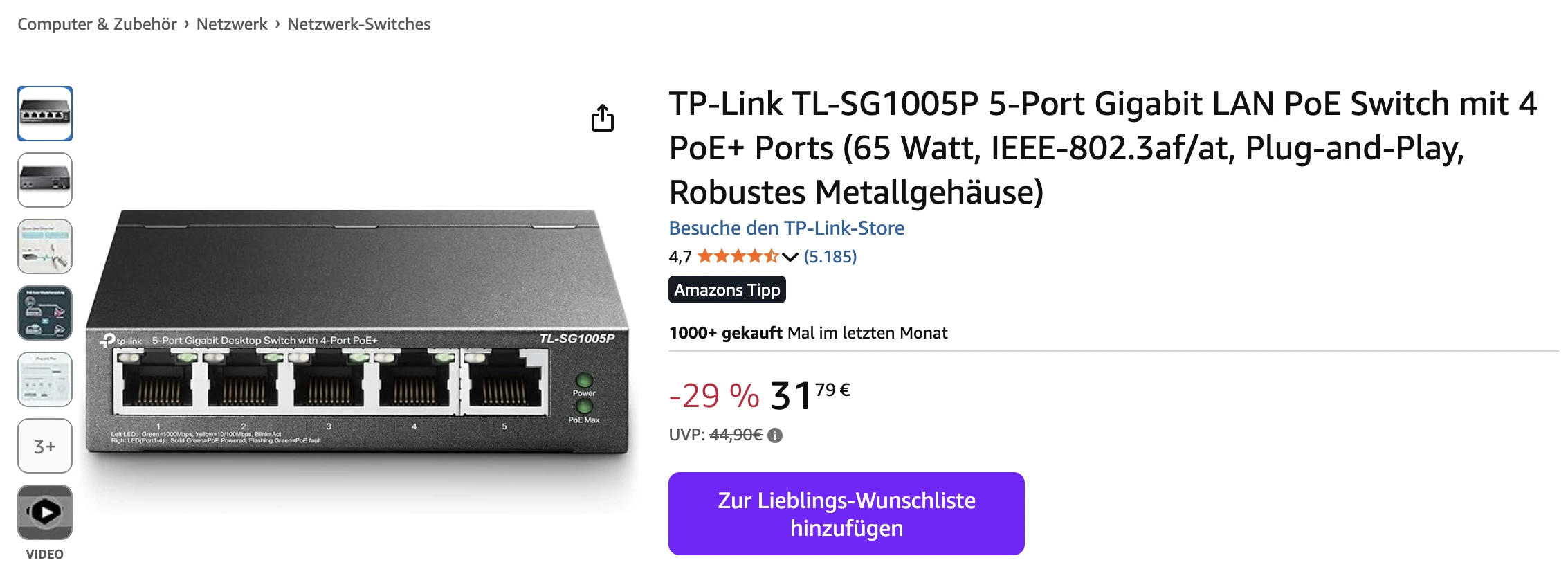 Browser extension on an Amazon product page
