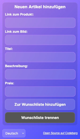 Browser extension popup interface